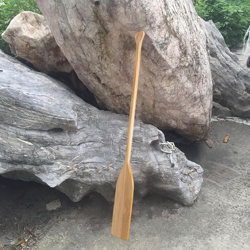 Wood Boat Paddle with Varnish Professional Lightweight Anti Scratch Edge for Recreational Use Canoe Oar, 106cm in Kuwait