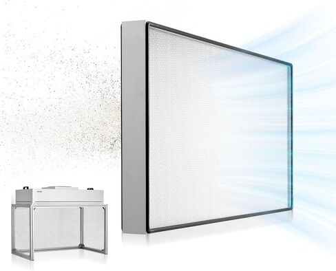 VEVOR Laminar Flow Hood Filter, 46.02 x 21.85 x 3.15 in, 1 Piece HEPA Filter Replacement for 49.65 x 40.55 in FUU Fan Filter Unit to Capture Particles Sized 0.3μm, Glass Fiber, Aluminum Frame in Saudi Arabia
