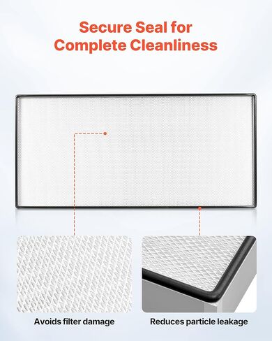 VEVOR Laminar Flow Hood Filter, 46.02 x 21.85 x 3.15 in, 1 Piece HEPA Filter Replacement for 49.65 x 40.55 in FUU Fan Filter Unit to Capture Particles Sized 0.3μm, Glass Fiber, Aluminum Frame in Saudi Arabia