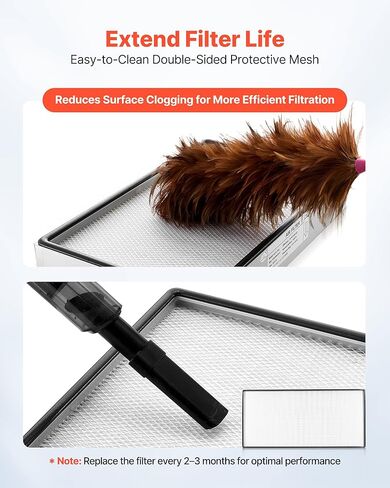VEVOR Laminar Flow Hood Filter, 46.02 x 21.85 x 3.15 in, 1 Piece HEPA Filter Replacement for 49.65 x 40.55 in FUU Fan Filter Unit to Capture Particles Sized 0.3μm, Glass Fiber, Aluminum Frame in Saudi Arabia