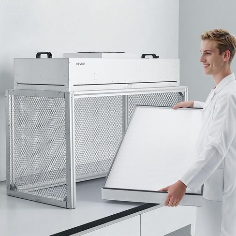 VEVOR Laminar Flow Hood Filter, 46.02 x 21.85 x 3.15 in, 1 Piece HEPA Filter Replacement for 49.65 x 40.55 in FUU Fan Filter Unit to Capture Particles Sized 0.3μm, Glass Fiber, Aluminum Frame in Saudi Arabia