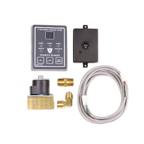 ترايدنت مارين 1300-7761-Kit 12VDC L.P. طقم نظام التحكم والكشف عن الغاز، منافذ FPT 3/8 بوصة، كابل 10 بوصات in Saudi Arabia