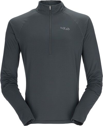 Rab Men's Sonic LS Zip-تي شيرت خفيف الأوزان لأكمام طويلة للركض والمشي لمسافات طويلة in Kuwait