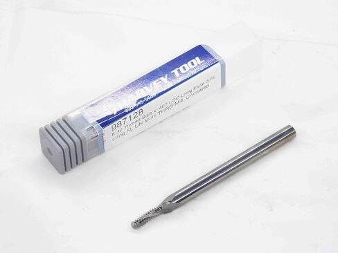 New Harvey Tool #8 - 32 Carbide Thread Mill 3/16 Shank 3 FL 987128 .164 32 TPI - DM2857CG5 in Saudi Arabia