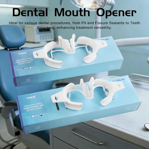 Dental Oral Dry Field System Lip Cheek Retractor Autoclavable Mouth Opener for Teeth Whitening Orthodontic Treatment (2Pcs L+S) in Kuwait