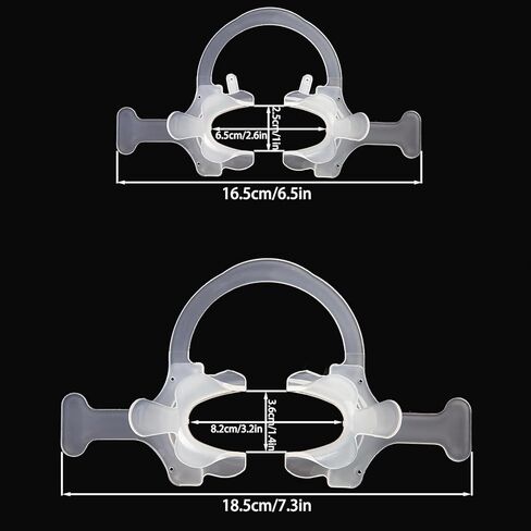 Dental Mouth Opener Cheek Lip Retractor Soft C-Shape Teeth Whitening Cheek Retractor with Handle 2Pcs (Small and Large) in Kuwait