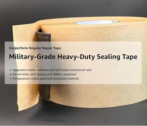2" x 12FT Military-Grade Self-Fusing Tape | 65mil Thick Silicone-Butyl Composite | IP68 Permanent Waterproof Seal & 35KV Insulation | for Heavy-Duty Pipe, Electrical & Outdoor Repair in Kuwait