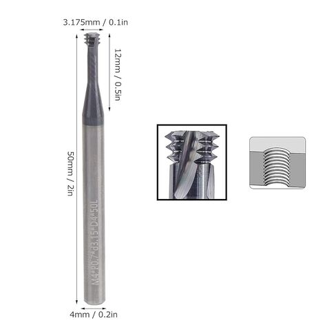 60 Degree Thread Milling Cutter, Thread Milling Cutter, 3 Tooth Metric 60 Degree Tungsten Steel Thread Milling Cutter, Helical Flute Thread Mills in Saudi Arabia