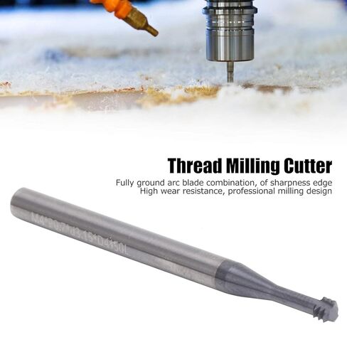 60 Degree Thread Milling Cutter, Thread Milling Cutter, 3 Tooth Metric 60 Degree Tungsten Steel Thread Milling Cutter, Helical Flute Thread Mills in Saudi Arabia