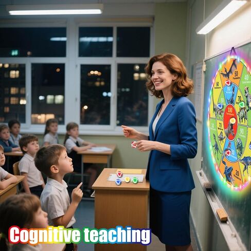 30 Inch LED Dart Board Kids Game,12PCS Sticky Balls,Indoor/Outdoor Sports Carnival Games Yard Party, Suitable for 3 4 5 6 7 8 9 10 Years Old Boys and Girls Birthday Gifts Dinosaur Toys in Kuwait