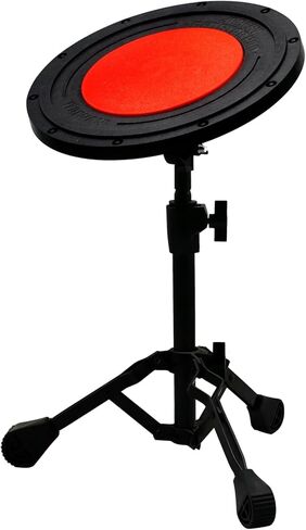 وسادة تدريب الطبل مع حامل، وسادة طبلة غبية من السيليكون مقاس 12 بوصة، وسادة تدريب محمولة بدون ضوضاء مع حامل ثلاثي القوائم عالي التحمل، ملمس واقعي وقاعدة ثابتة للتمرين الهادئ، للمبتدئين والمحترفين in Kuwait