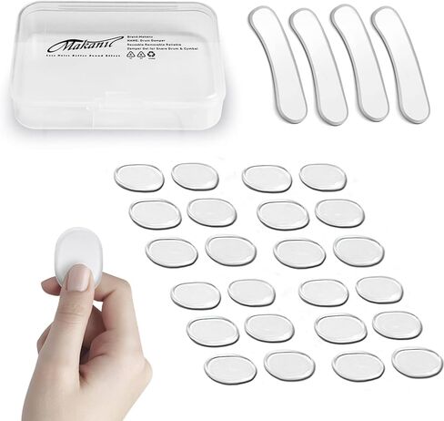 جل الطبل، 24 قطعة مستديرة و4 قطع طويلة، شفاف، مرطبات، كتم صوت من السيليكون، وسادات كاتم الصوت، مرطب للفخ، طبول توم والصنج in Kuwait