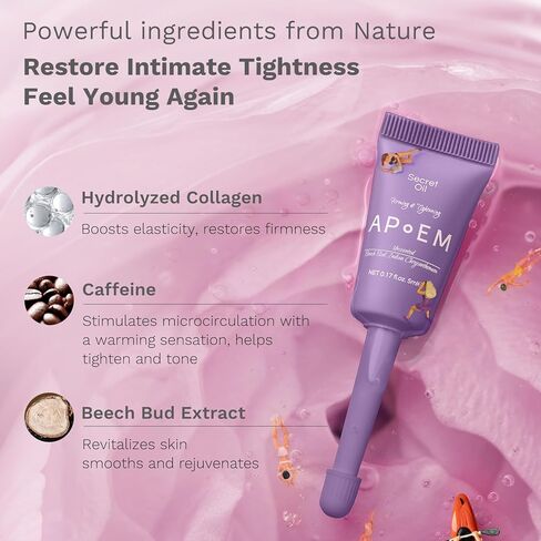APoEM Feminine Firming Care Gel for Women | 1 Box x 7pcs | Botanical Hydration & pH-Balancing Formula | Intimate Moisturizing Support for Dryness | Single-Use Pre-Filled Tubes in Saudi Arabia