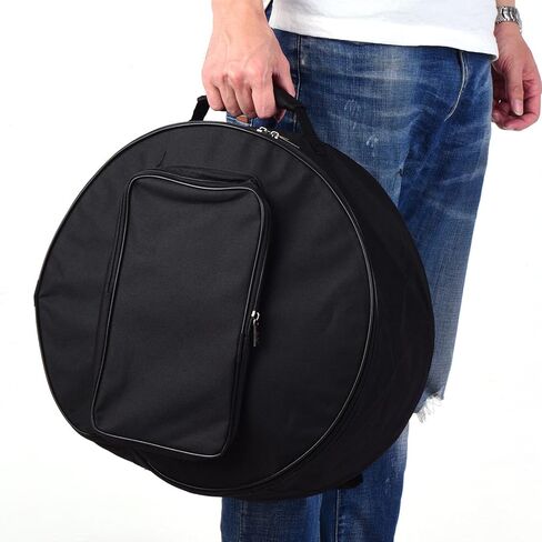 حقيبة ظهر HXBER Compact Snare Drum Bag مع حزام كتف وجيوب خارجية وملحقات الآلة الموسيقية باللون الأسود in Saudi Arabia