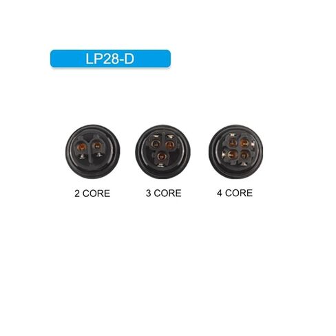 LP28 Waterproof Connector IP68 2 3 4 Pin No Soldering Cable & Socket Male and Female Docking Port(LP28-2D) in Saudi Arabia