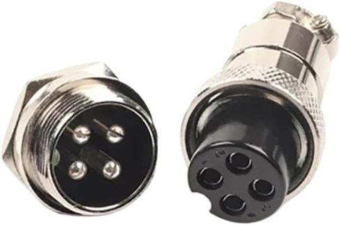 1Set GX20 2/3/4/5/6/7/8/9/10/12/14/15 Pin 20mm Male + Female Circular Nut Type Wire Panel Connector Socket(GX20-14 Nut Type) in Kuwait