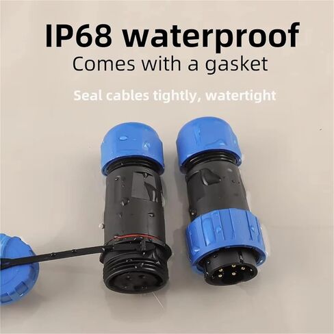 LD28 Solderless Screw Crimping Connector IP68 Waterproof Docking 2Pin 3Pin 4Pin 6Pin for Outdoor LED Light(4Pin,5Sets) in Kuwait