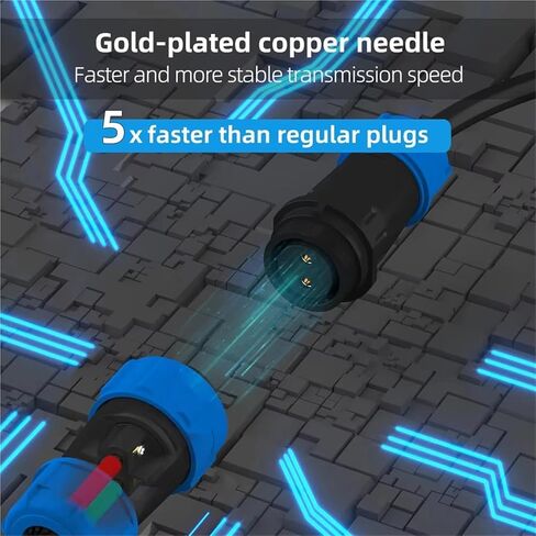 LD28 Solderless Screw Crimping Connector IP68 Waterproof Docking 2Pin 3Pin 4Pin 6Pin for Outdoor LED Light(4Pin,5Sets) in Kuwait