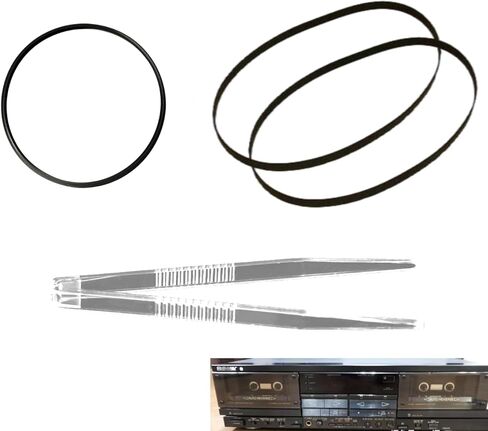 Cassette Belt Kit for Sony TC-WR730 TC-WR750 TC-WR910 TC-WR950-3 Japanese Rubber Belts + Tweezers in Kuwait
