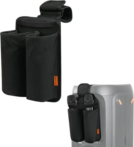 حافظة ميكروفون لاسلكي، حامل ميكروفون مزدوج وحقيبة ميكروفون، متوافقة مع نظام ميكروفونين لاسلكي JBL وJBL Partybox 110/120/310/320/710، غطاء واقٍ للميكروفونات المحمولة - حقيبة فقط in Kuwait