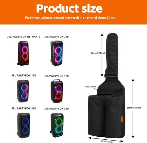 حافظة ميكروفون لاسلكي، حامل ميكروفون مزدوج وحقيبة ميكروفون، متوافقة مع نظام ميكروفونين لاسلكي JBL وJBL Partybox 110/120/310/320/710، غطاء واقٍ للميكروفونات المحمولة - حقيبة فقط in Kuwait