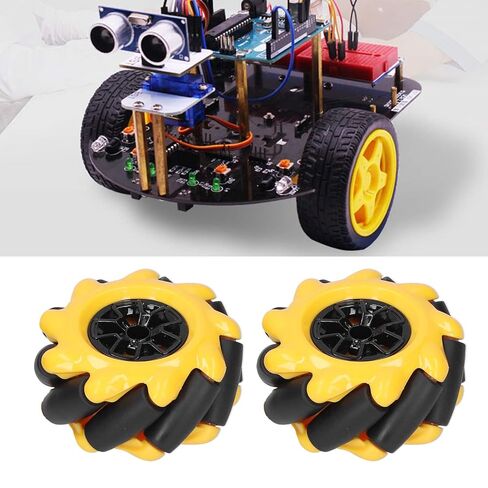 مجموعة روبوت Mecanum Wheel مع عجلات متعددة الاتجاهات مقاس 60 مم لمشاريع السيارات الذكية TT Motor STEM in Saudi Arabia