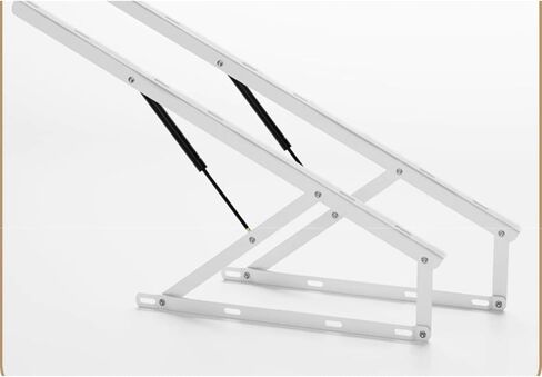 Heavy Duty Hydraulic Storage Bed Lift Mechanism Kit, 1 Pair of Folding Lift Up Hinges for Bed Frame & Sofa Bed, Space Saving Solution(Black,2ft/60cm) in Saudi Arabia