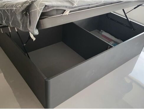Heavy Duty Hydraulic Storage Bed Lift Mechanism Kit, 1 Pair of Folding Lift Up Hinges for Bed Frame & Sofa Bed, Space Saving Solution(Black,2ft/60cm) in Saudi Arabia
