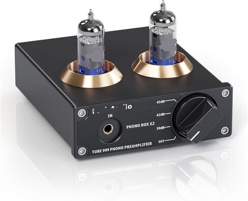 Phono Preamplifier for Turntable Phonograph Preamplifier Mini Stereo Audio HiFi Tube Amplifier Box X2 Suitable for DIY(with 5654W Tubes) in Saudi Arabia