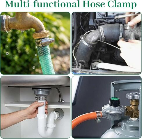 40 Pcs 3 inch Hose Clamp Adjustable Stainless Steel Hose Clamps Worm Gear Clamps Adjustable 72-95mm Range, Worm Drive Clamp for Automotive, Water Pipe, Hoses Clip in Saudi Arabia