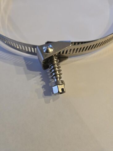 مشبك خرطوم سريع الفك للخدمة الشاقة، نطاق قابل للتعديل من 4 بوصة إلى 10 بوصة (102 مم - 254 مم) - 302 من الفولاذ المقاوم للصدأ - مشبك ترس دودي سريع التركيب in Kuwait