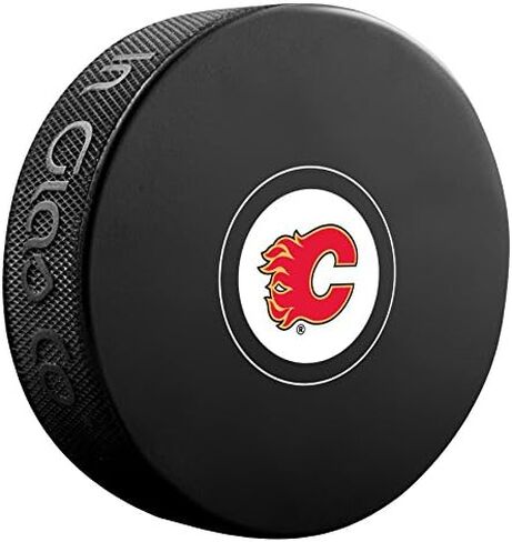 Sherwood Calgary Flames Official NHL Logo Souvenir Autograph Hockey Puck in Kuwait