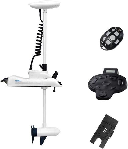 AQUOS Haswing CaymanB Electric Bow Mount 12V Saltwater & Freshwater Trolling Motor - 55lbs Thrust, 48in Shaft, with Wireless Remote & Wireless Foot Control, Quick Release Bracket in Saudi Arabia