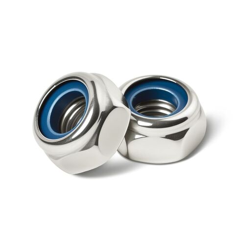 (50 Pack) #6-32 Nylon Insert Locknuts, 304 Stainless Steel 18-8 Nylock Nuts, Coarse Thread, Hex Drive, Bright Finish, for Furniture, Tools, Handle, Repairing Jobs in Saudi Arabia