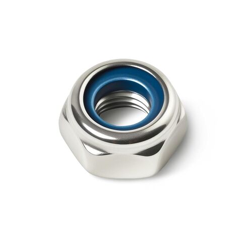 (50 Pack) #6-32 Nylon Insert Locknuts, 304 Stainless Steel 18-8 Nylock Nuts, Coarse Thread, Hex Drive, Bright Finish, for Furniture, Tools, Handle, Repairing Jobs in Saudi Arabia