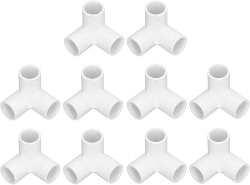 3 Way Pipe Fittings Elbow Corner Side Outlet Tee Fitting Furniture Grade Elbow Side Outlet for Building Furniture Greenhouse Shed Pipe Tent Connection in Kuwait