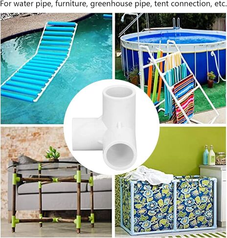 3 Way Pipe Fittings Elbow Corner Side Outlet Tee Fitting Furniture Grade Elbow Side Outlet for Building Furniture Greenhouse Shed Pipe Tent Connection in Kuwait