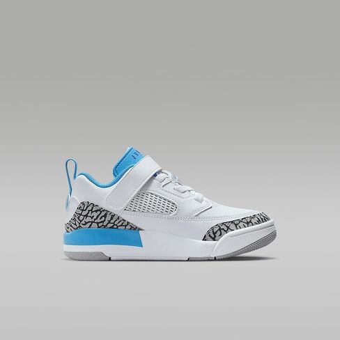 حذاء Jordan Spizike Low للأطفال الصغار (أبيض/رمادي ذئب/أنثراسايت/أزرق جامعي) مقاس 3 in Saudi Arabia