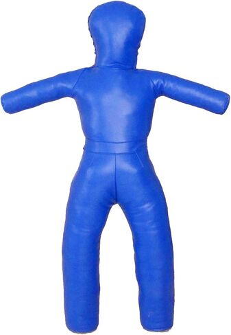 Grappling Dummy 130cm, Unfilled, Sturdy Mannequin Exercise Kickboxing Training Prop, Practical Punching Dummy PU, Blue in Kuwait
