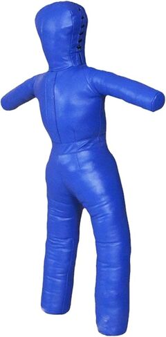 Grappling Dummy 130cm, Unfilled, Sturdy Mannequin Exercise Kickboxing Training Prop, Practical Punching Dummy PU, Blue in Kuwait