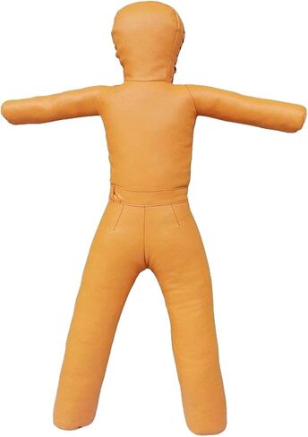 Grappling Dummy 130cm, Unfilled, Sturdy Mannequin Exercise Kickboxing Training Prop, Practical Punching Dummy PU, Yellow in Kuwait