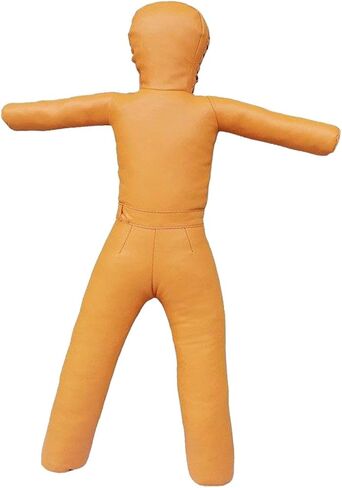 Grappling Dummy 130cm, Unfilled, Sturdy Mannequin Exercise Kickboxing Training Prop, Practical Punching Dummy PU, Yellow in Kuwait