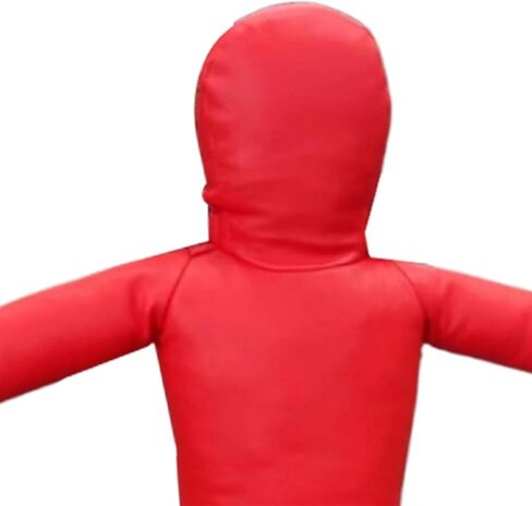 Grappling Dummy 130cm, Unfilled, Sturdy Mannequin Exercise Kickboxing Training Prop, Practical Punching Dummy PU, red in Kuwait