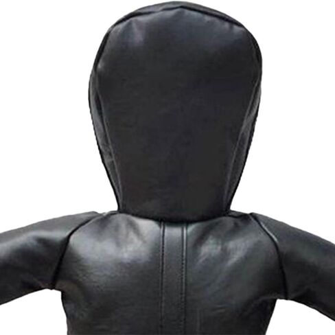 Grappling Dummy 130cm, Unfilled, Sturdy Mannequin Exercise Kickboxing Training Prop, Practical Punching Dummy PU, Black in Kuwait