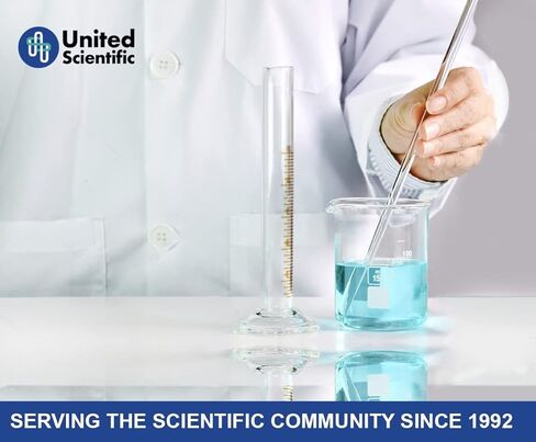 United Scientific™ Laboratory Grade Borosilicate Glass Beaker Set of 5 | 50mL, 100mL, 250mL, 600mL, 1000mL Beaker Sizes | Pack in Saudi Arabia
