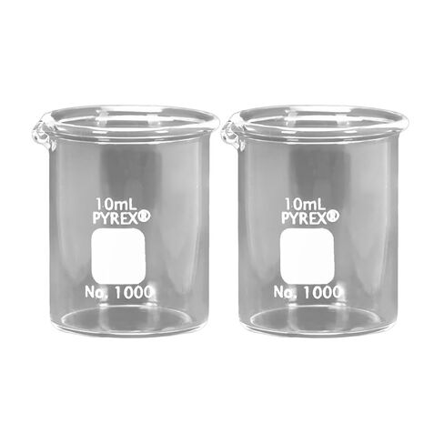 PYREX Griffin Borosilicate Glass Beaker- Low Form Graduated Measuring Beaker with Spout – Premium Scientific Glassware, 50mL (Shelf Pack of 2) in Saudi Arabia