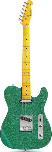 Leo Jaymz Electric Guitar in Sparkle Color - High Gloss Mahogany Body and Hard Maple Neck - High Transparent Acrylic Pickguard - Highly Output Alnico V Pickups (Elite Sparkle Pink) in Saudi Arabia