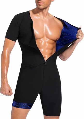 بدلة ساونا للرجال 3 في 1 تنحيف كامل الجسم ساونا بذلة الخصر رجال المرجع للتمرين in Kuwait