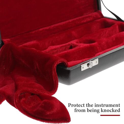 مجموعة حقيبة تخزين Kisangel Oboe مع غطاء من جلد البولي يوريثان وحقيبة حمل صناديق تخزين سوداء محمولة من Oboe لملحقات أدوات الرياح للسفر والحماية in Kuwait