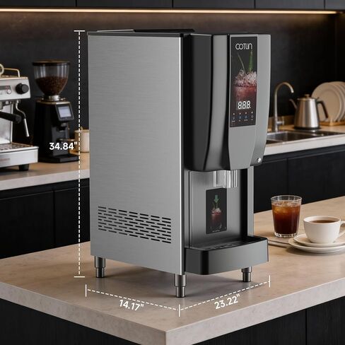 COTLIN Commercial Nugget Ice Maker, 250 lbs/Day Ice Machine with 7 lb Storage Bin, 3-in-1 Smart Modes, SECOP Compressor, Energy Efficient, ETL Certified, Ice Maker for Commercial and Home in Saudi Arabia